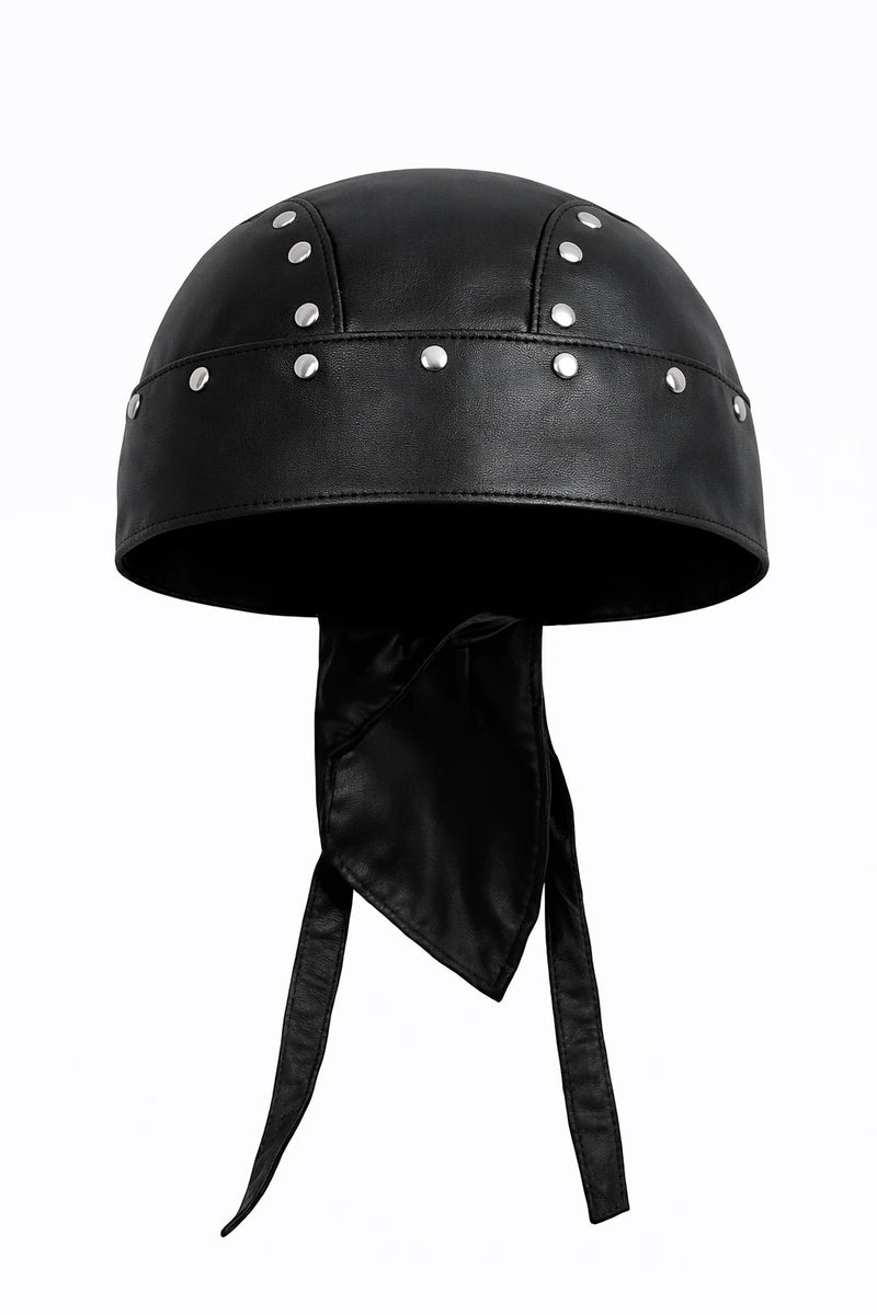Bullet leather beanie