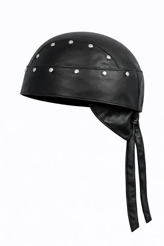 Bullet leather beanie
