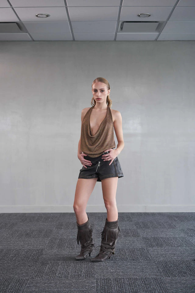 Leather Dirty Short