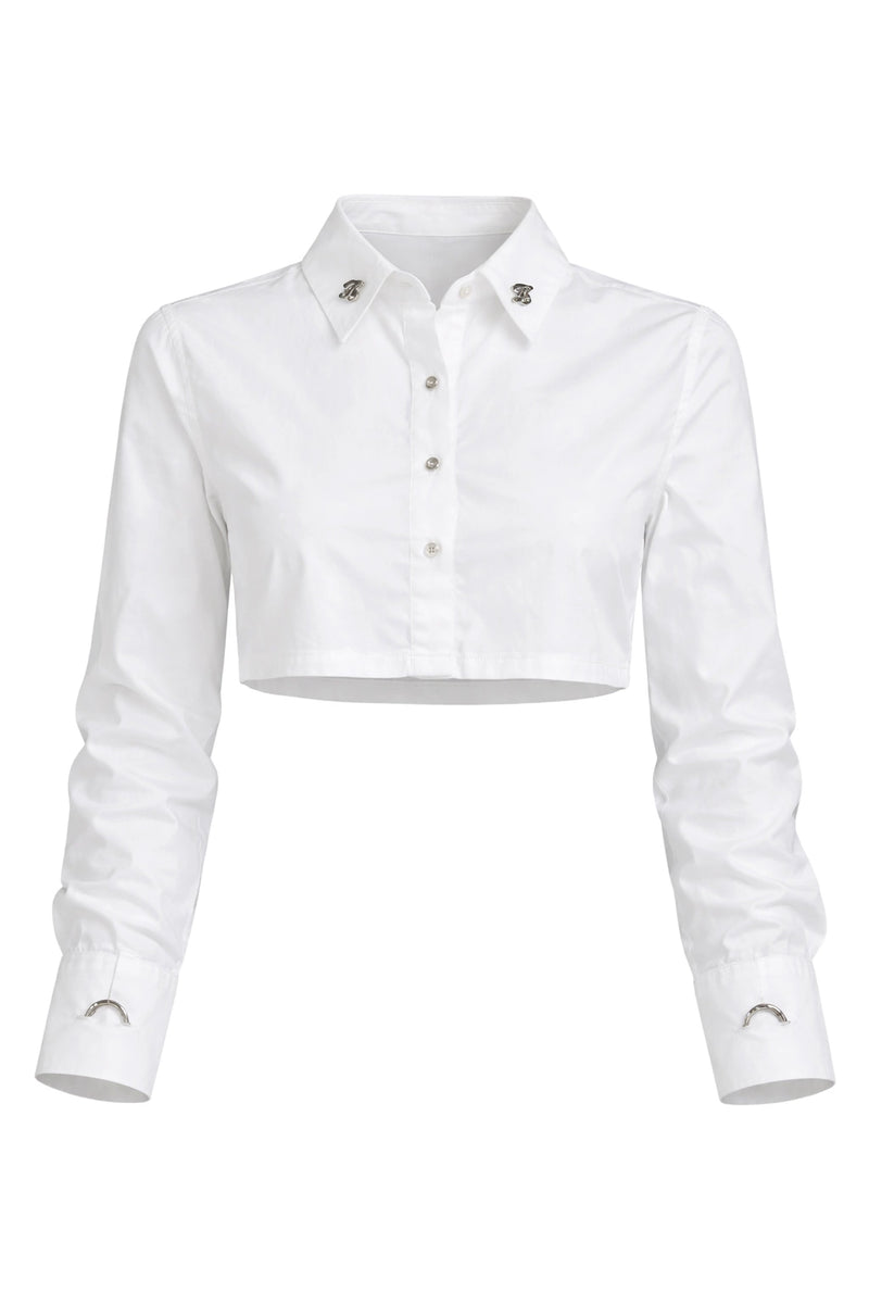 Pin cropped shirt