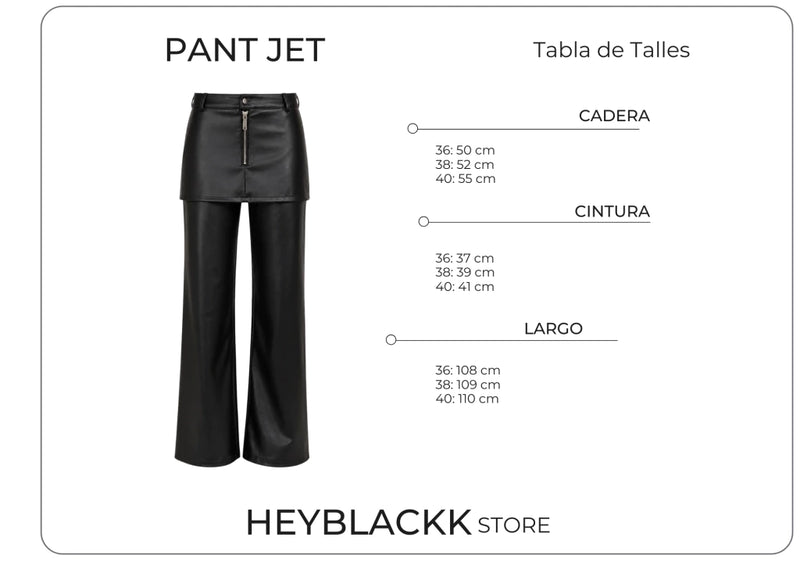 PANTALON ECOCUERO FALDA jet