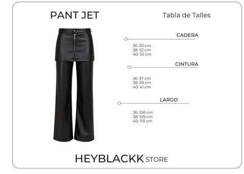 PANTALON ECOCUERO FALDA jet